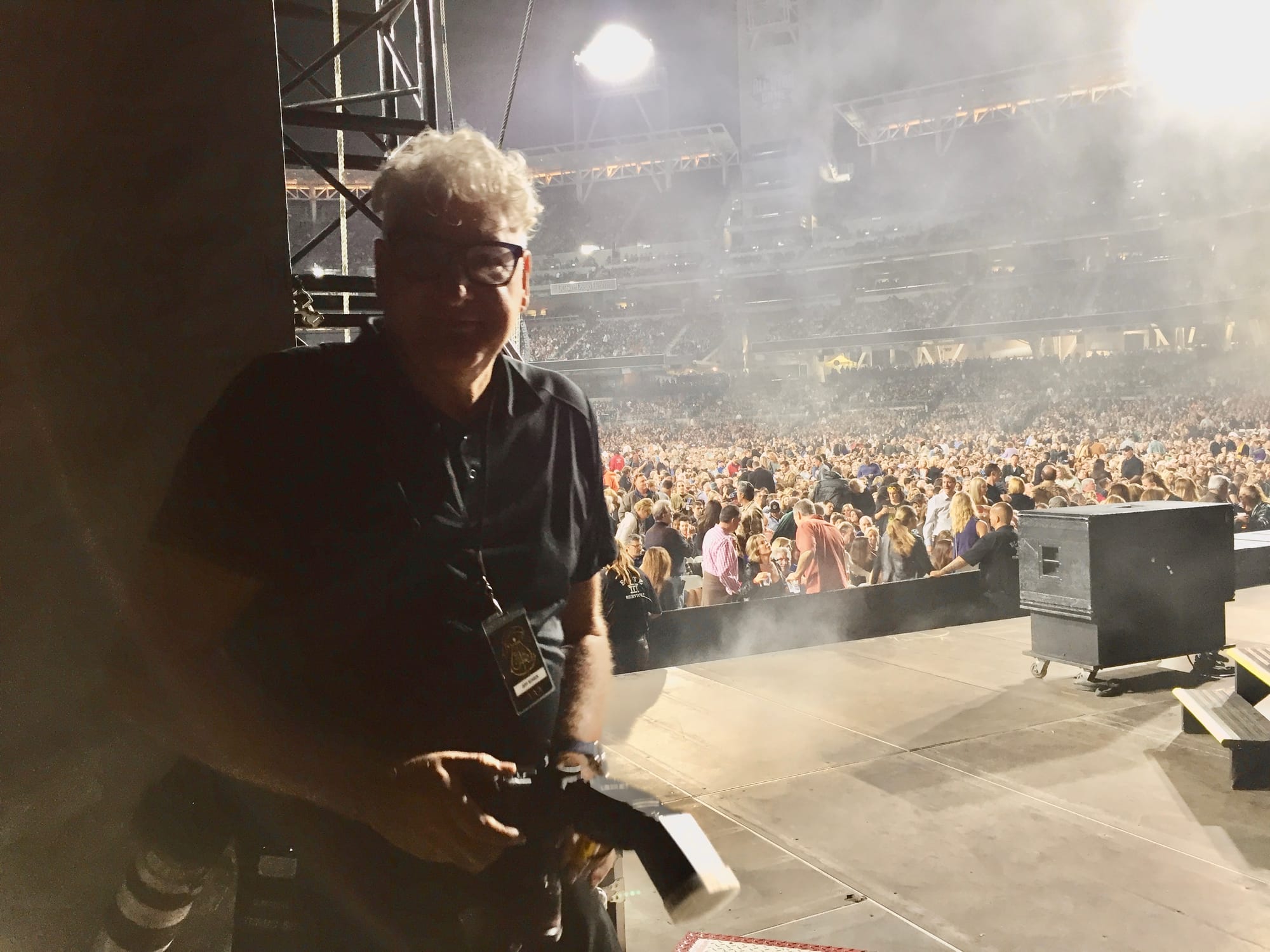 Jeff Schock, Petco Park, San Diego, May 2016. Indispensable archivist, boon companion. Billy: "A caring man and a dear friend."